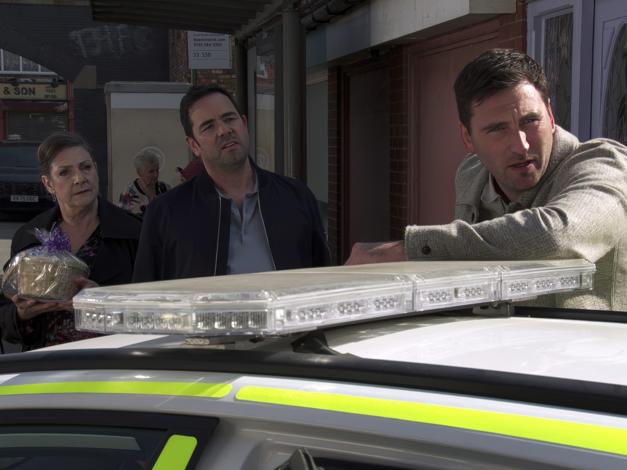 Maggie, Ben and Kit on Coronation Street on September 30, 2026