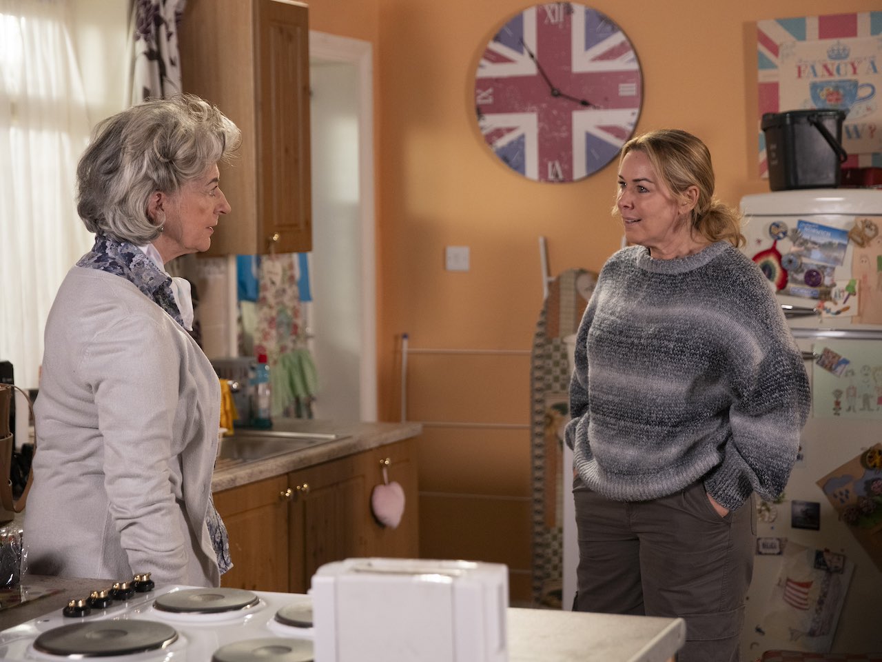 Evelyn and Cassie on Coronation Street on March 4, 2024