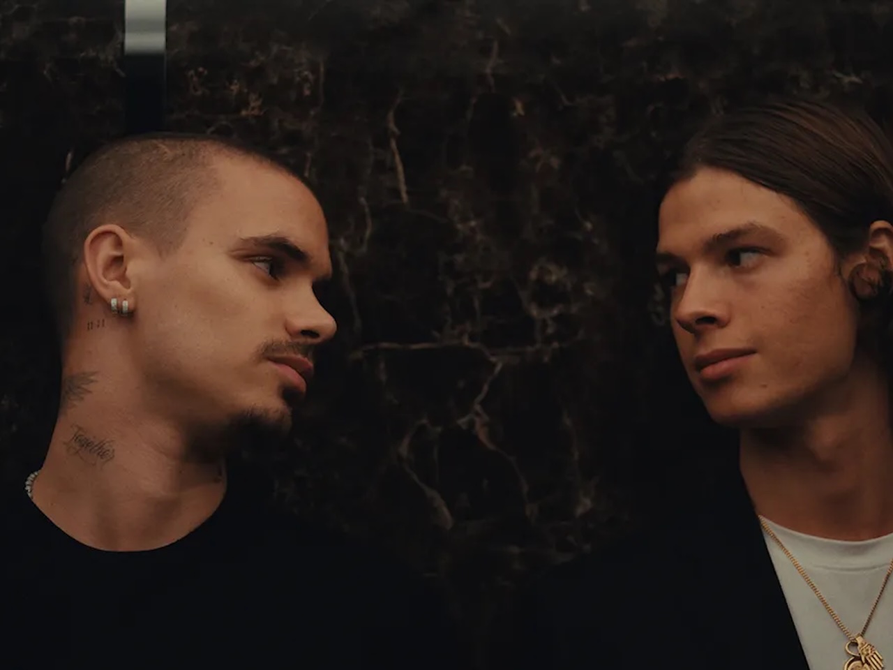 Romeo Beckham and Paul Kircher in Forty Love