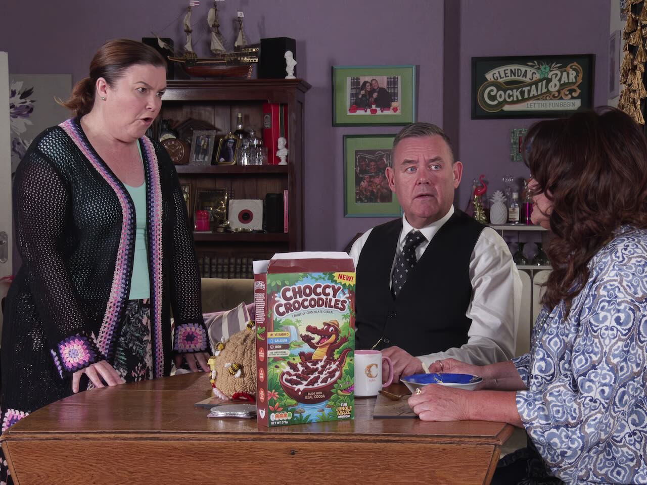 Mary, George and Christina on Coronation Street on July 16, 2026