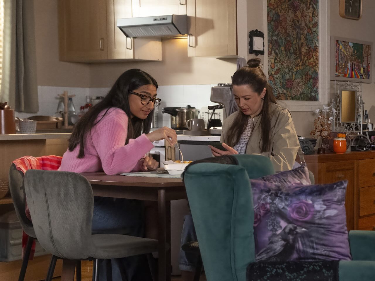 Sienna and Asha on Coronation Street on July 29, 2026