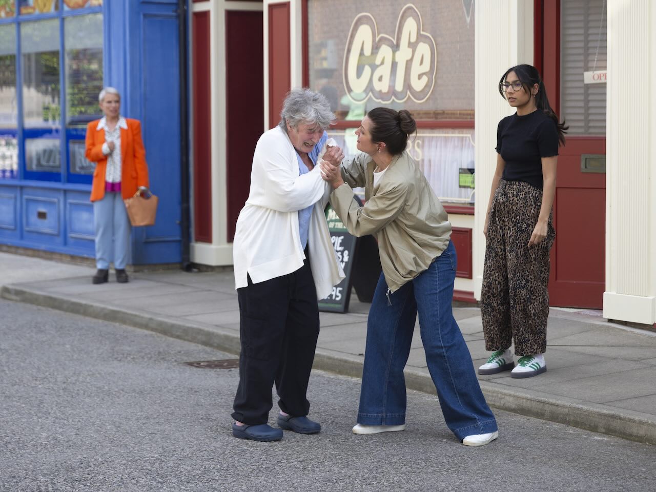 Asha, Sienna, Sadie and Debbie on Coronation Street on August 3, 2026