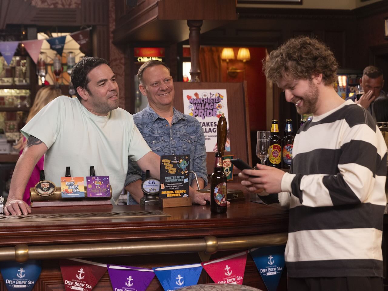 Ben, Sean and Jude on Coronation Street on August 24, 2026