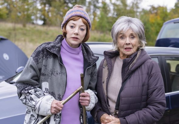Diane Morgan as Linda and Sue Johnston as Sue in Ann Droid