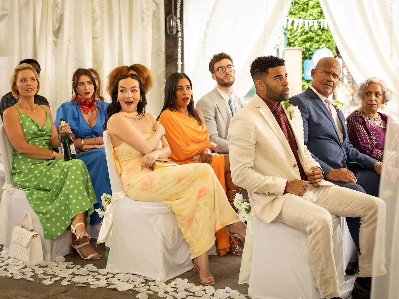 The wedding guests on Hollyoaks on August 18, 2026