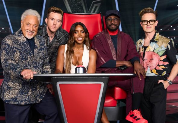 Sir Tom Jones, Danny Jones, Kelly Rowland, will.i.am and Tom Fletcher for The Voice UK 2026