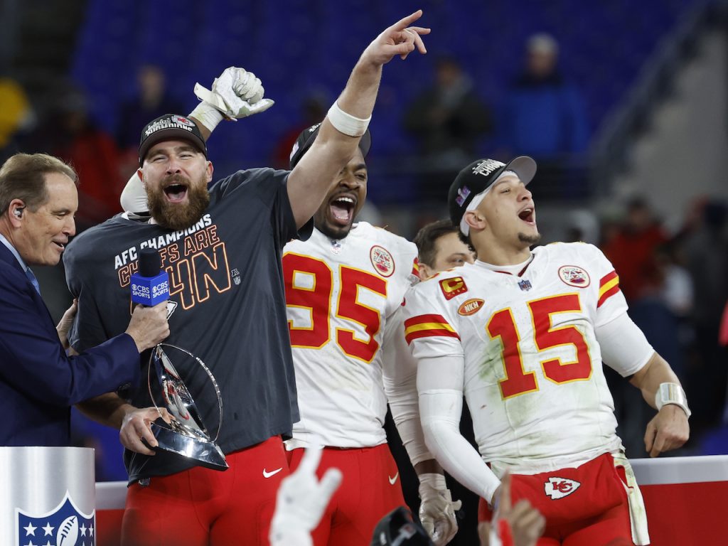 Travis Kelce and Patrick Mahomes