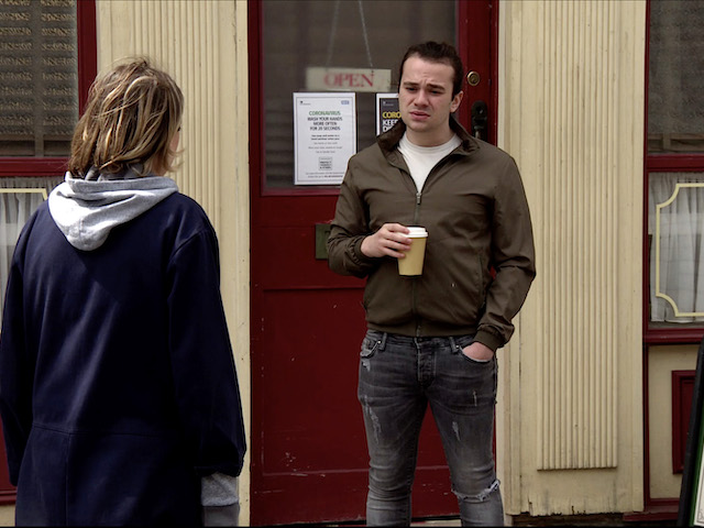 Abi and Seb on Coronation Street on August 14, 2020