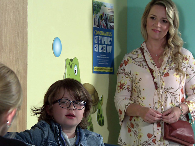 Sam and Natasha on Coronation Street on October 7, 2020