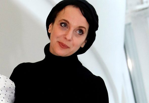 Amanda Abbington pictured on April 11, 2018