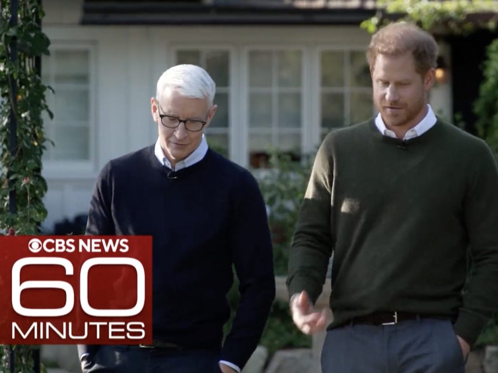 Anderson Cooper and Prince Harry for 60 Minutes