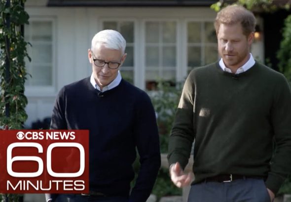 Anderson Cooper and Prince Harry for 60 Minutes