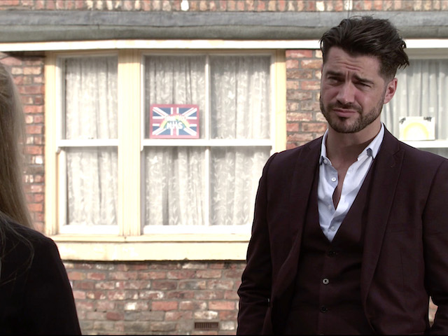 Adam and Sarah on Coronation Street on November 11, 2020