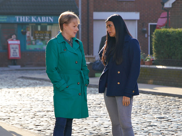 Sally and Alya on Coronation Street on July 6, 2020