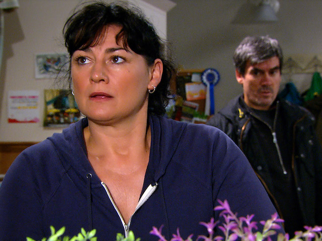 Moira and Cain on Emmerdale on November 3, 2020