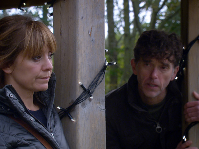 Marlon, Rhona and Leo on Emmerdale on December 11, 2020