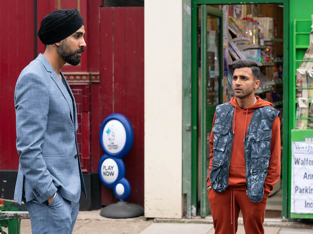 Vinny and Kheerat on EastEnders on September 8, 2020