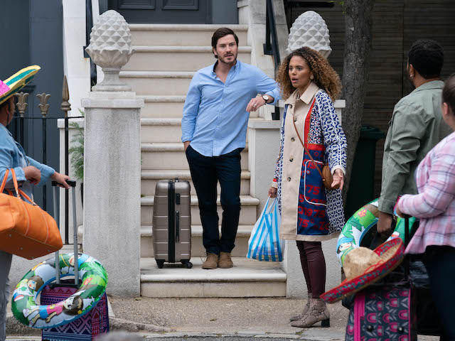 Karen, Gray, Chantelle, Mitch and Bernadette on EastEnders on September 14, 2020