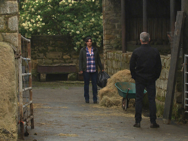 Malone, Moira and Cain on Emmerdale on July 6, 2020