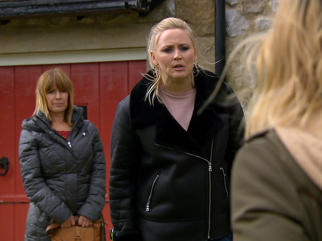 Tracy, Vanessa and Charity on Emmerdale on November 5, 2020