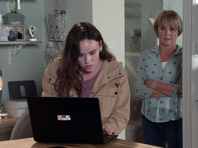 Faye, Sally and Tim on Coronation Street on September 9, 2020