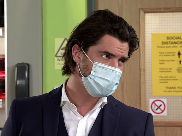 Adam on Coronation Street on September 28, 2020