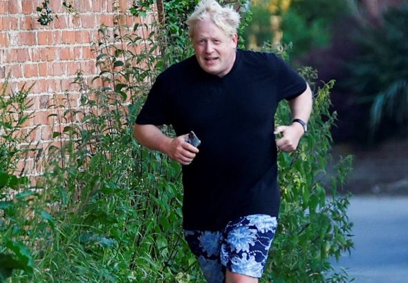 Boris Johnson pictured on June 14, 2023