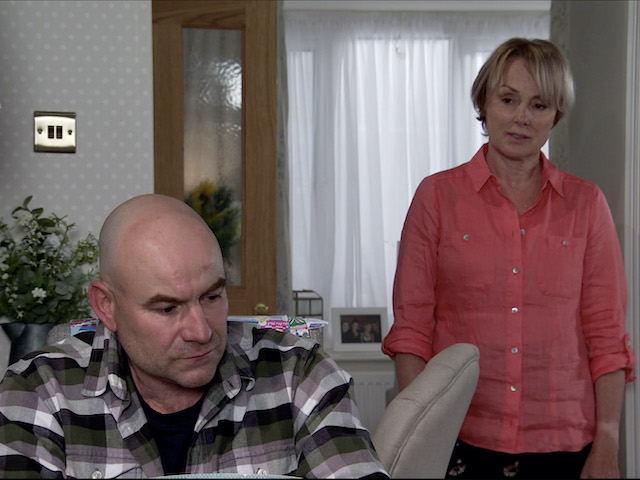Geoff, Tim and Sally on Coronation Street on August 7, 2020