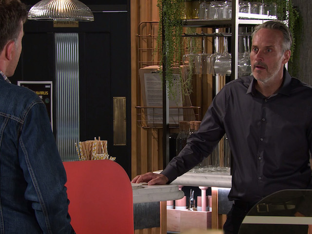 Ray and Scott on Coronation Street on October 12, 2020