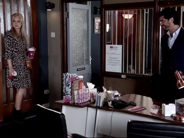 Sarah, Adam and Laura on Coronation Street on July 24, 2020