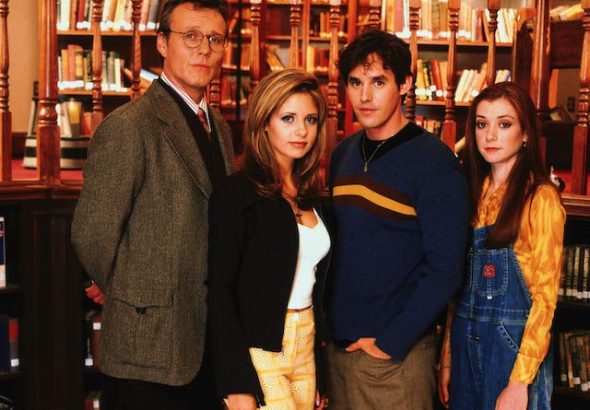 Anthony Head, Sarah Michelle Gellar, Nicholas Brendon and Alyson Hannigan in Buffy the Vampire Slayer