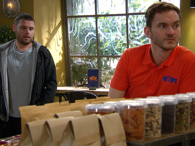 Aaron and Ben on Emmerdale on September 24, 2020