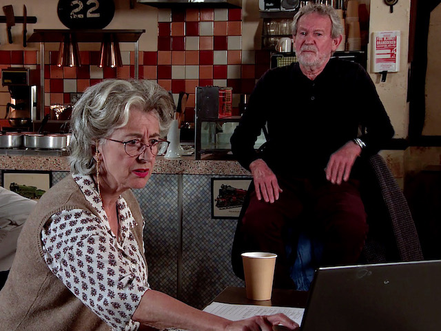 Evelyn and Arthur on Coronation Street on October 26, 2020