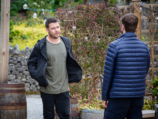 Aaron and Ben on Emmerdale on October 14, 2020