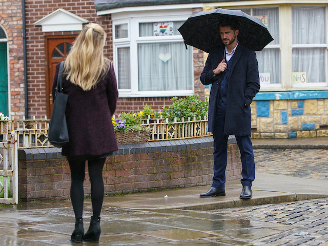 Adam and Sarah on Coronation Street on November 23, 2020
