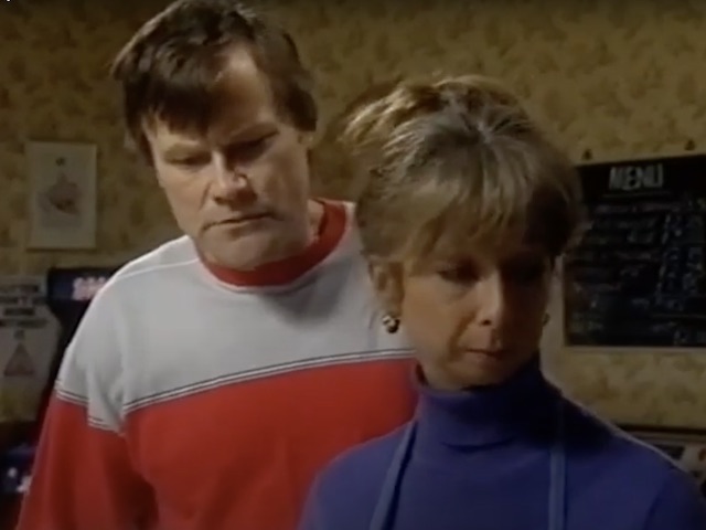Roy and Gail on Coronation Street on January 22, 1997