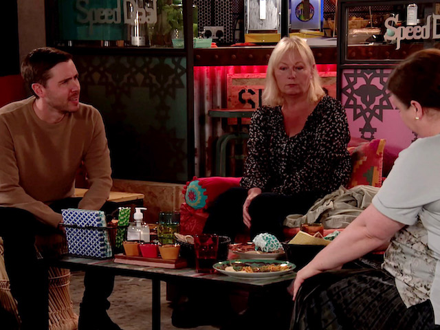 Todd, George and Eileen on Coronation Street on October 26, 2020