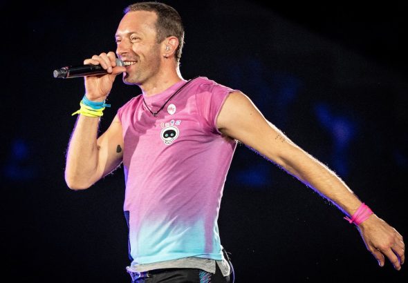 Chris Martin pictured on July 5, 2023