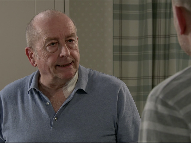 Geoff, Sally and Tim on Coronation Street on June 5, 2020
