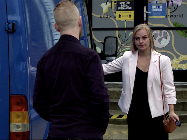Gary and Sarah on Coronation Street on July 29, 2020