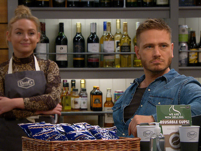 Amy and David on Emmerdale on November 10, 2020