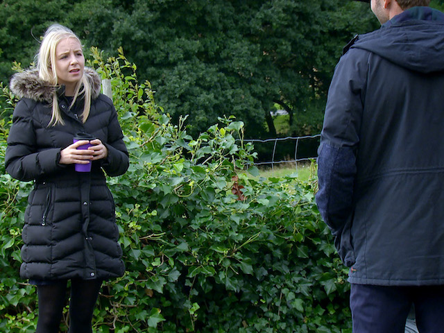 Belle and Jamie on Emmerdale on October 15, 2020