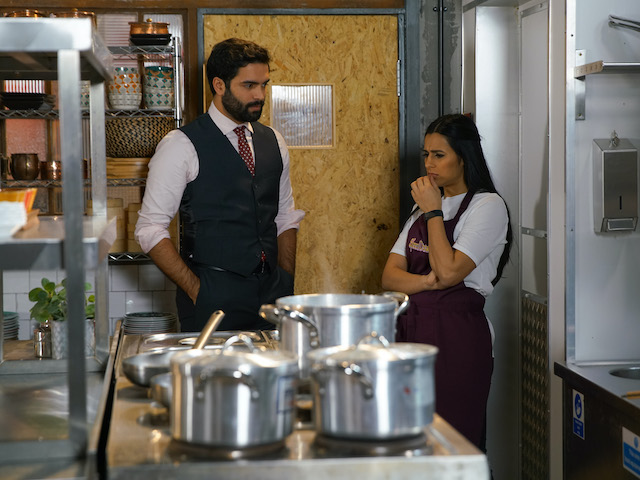 Imran and Alya on Coronation Street on June 3, 2020
