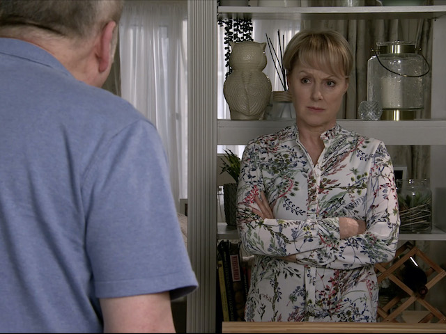 Geoff, Sally and Tim on Coronation Street on June 5, 2020