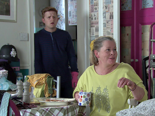 Chesney and Bernie on Coronation Street on October 19, 2020