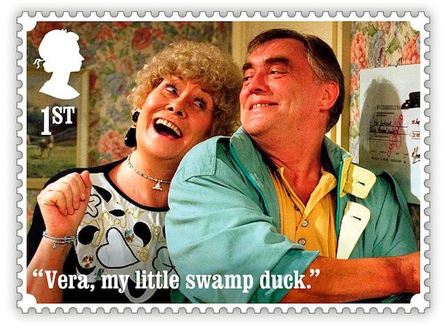 Vera and Jack on a Royal Mail Coronation Street stamp