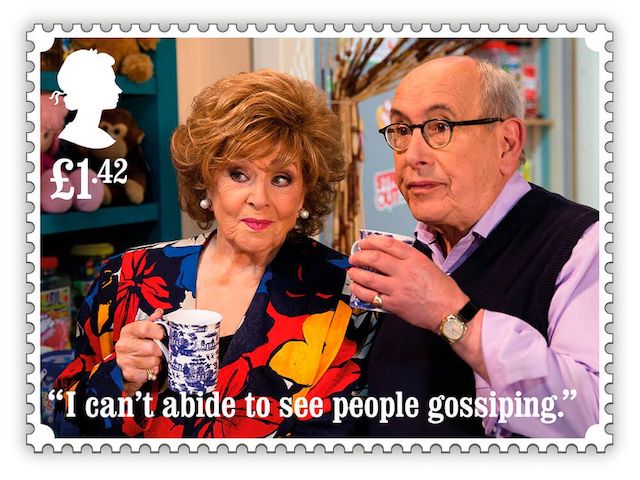 Rita and Norris on a Royal Mail Coronation Street stamp
