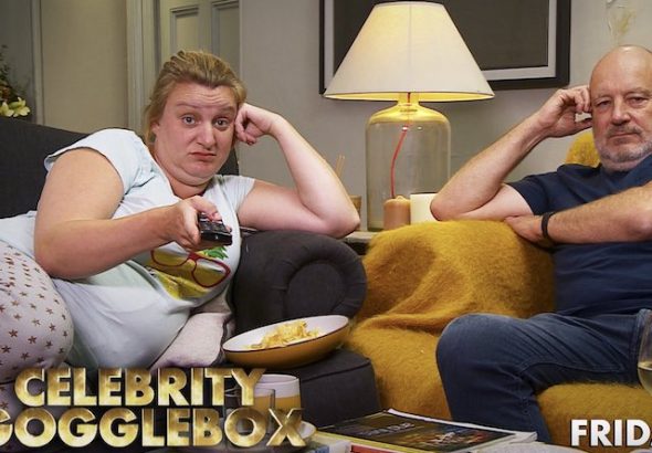 Daisy May Cooper and her father Paul for Celebrity Gogglebox