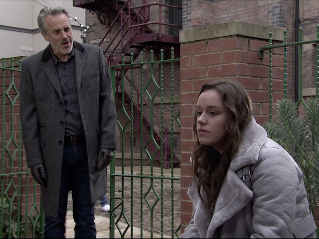 Ray, Faye and Maria on Coronation Street on December 14, 2020