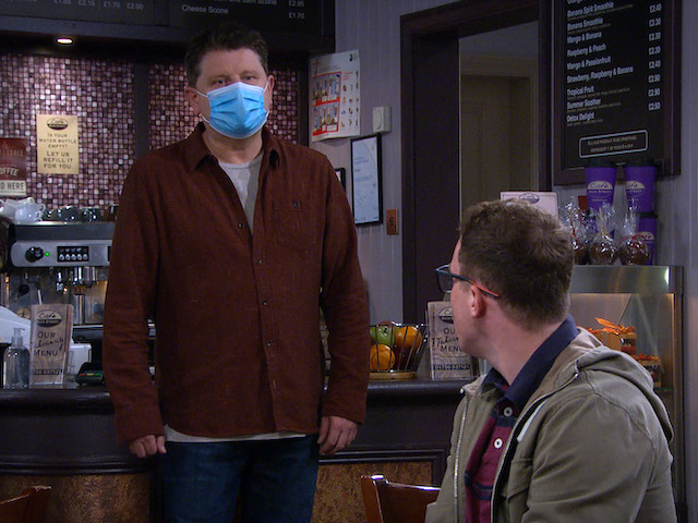 Paul and Vinny on Emmerdale on October 20, 2020